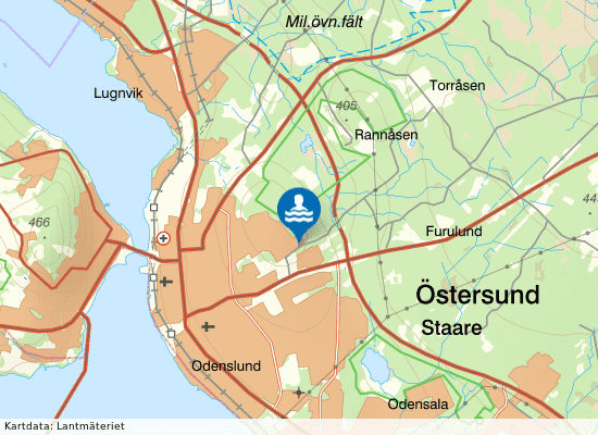 Odensalabadet på kartan