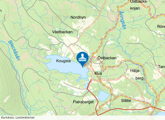 Kougstasjön på kartan