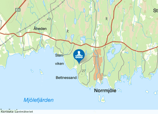 Bettnesand havsbad, Umeå, Umeå på kartan