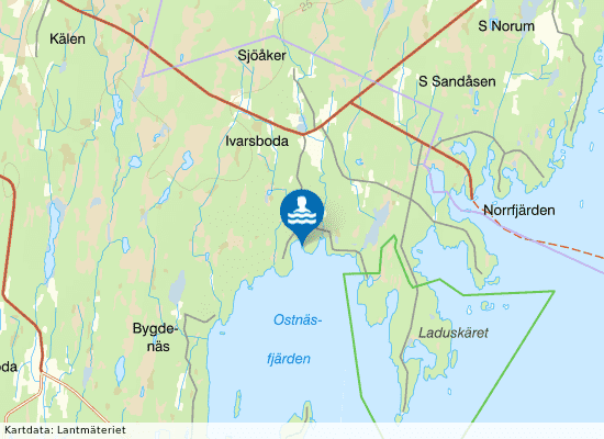 Ivarsboda på kartan