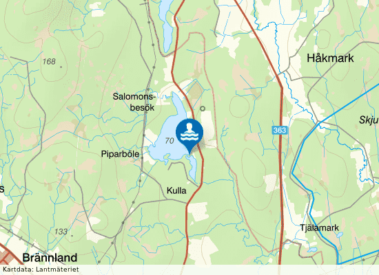 Kulla insjöbad på kartan