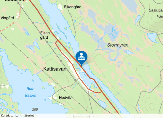 Ume älv, Kattisavan camping på kartan