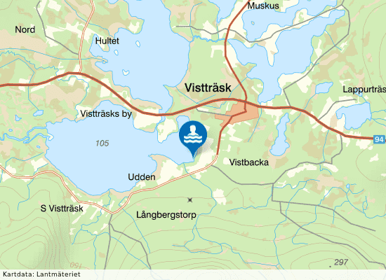 Vistträsk på kartan