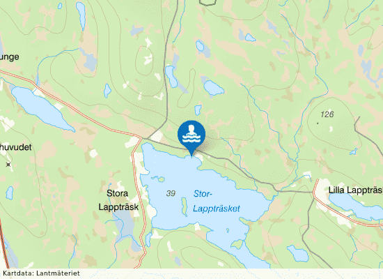 Stora Lappträsk på kartan