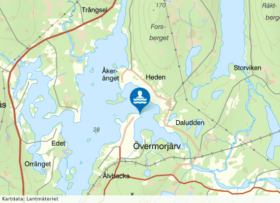 Övermorjärv på kartan