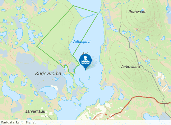 Vettasjärvi på kartan