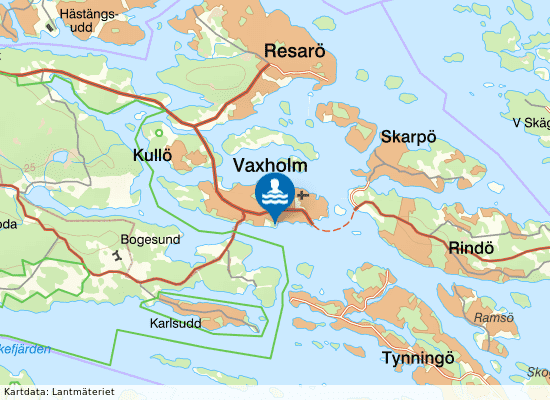 Fredrikstrandsbadet på kartan