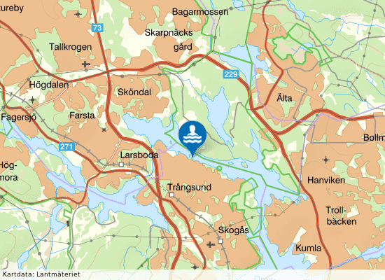 Drevviken, Stortorpsbadet på kartan
