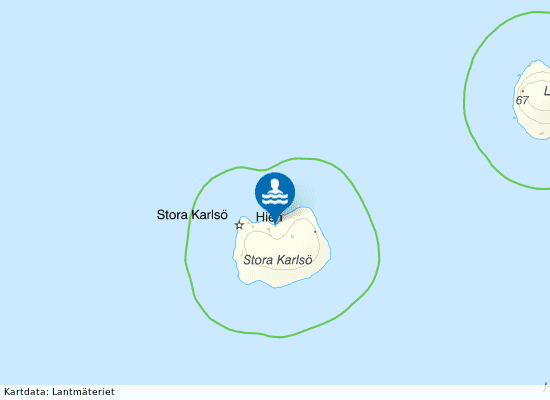 Stora Karlsö: Norderhamn på kartan