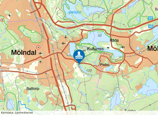 Kikås långvatten på kartan