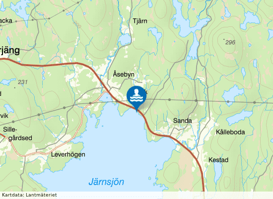 Badplats Tenvik på kartan