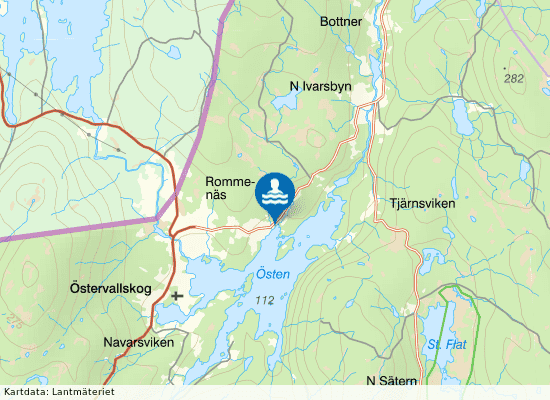 Badplats Sandviken på kartan
