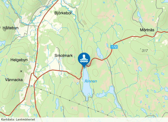 Badplats Rinnen på kartan