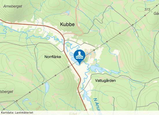 Flärken, Kubbe-Norrflärke på kartan