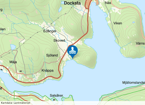 Sjöland på kartan