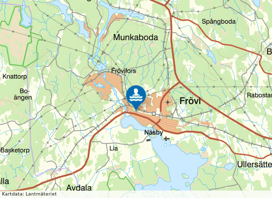 Prästryggens camping på kartan