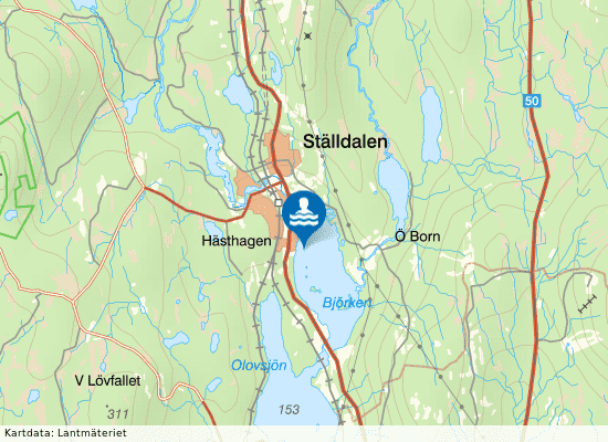 Sågdammen, Ställdalen på kartan