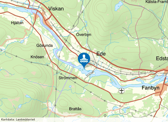 Edeforsen Stöde på kartan