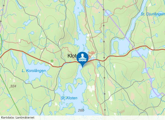 St Klotens bad & campingplats på kartan