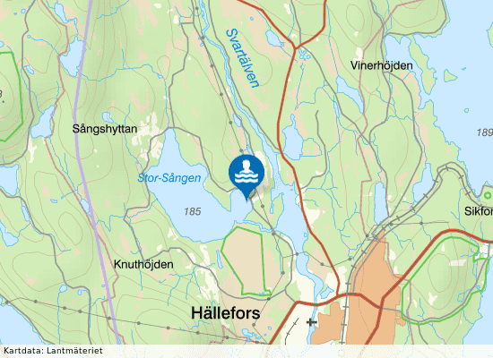 Sångens badplats på kartan