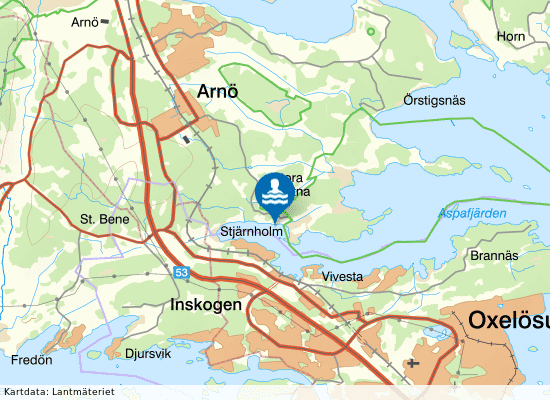 Lastudden på kartan