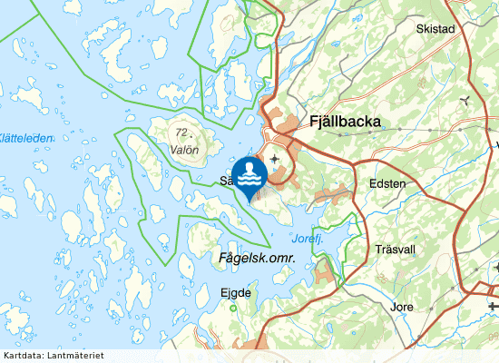 Fjällbacka Sälviks Badplats på kartan