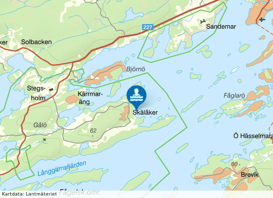 Gålö Skälåker på kartan