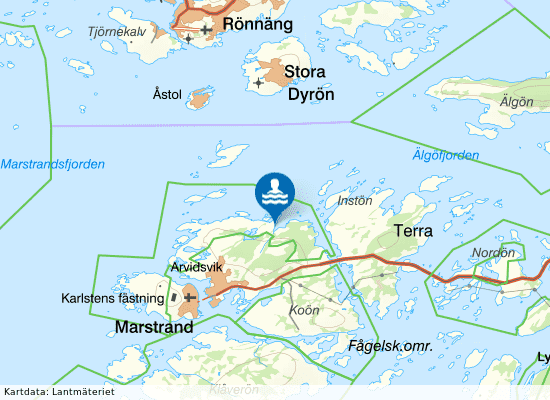 Marstrand Camping på kartan