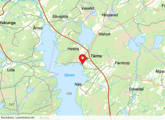 Säven-Tämta på kartan