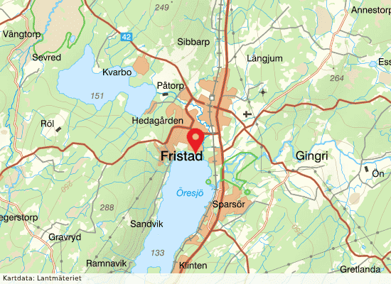 Öresjö Asklanda på kartan