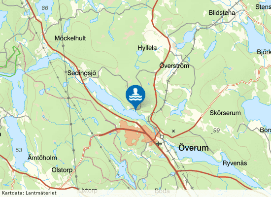 Överum - Jonsäng på kartan