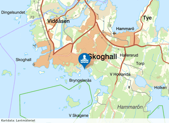 Strandparken på kartan