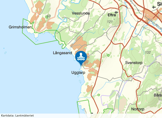 Ugglarps Havsbad på kartan