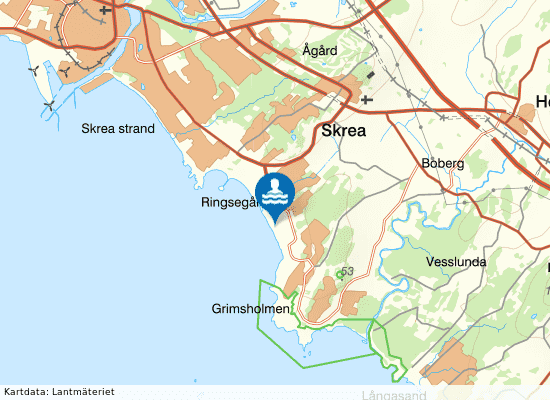 Ringsegård södra på kartan