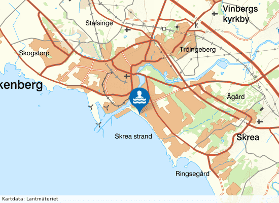 Strandbaden på kartan