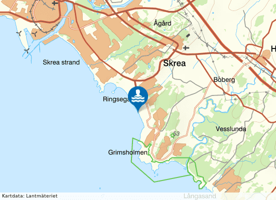 Ringsegård södra på kartan