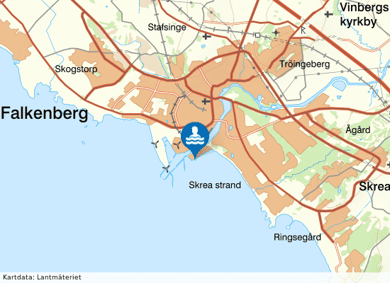 Badtrappa Kattegattshallen på kartan