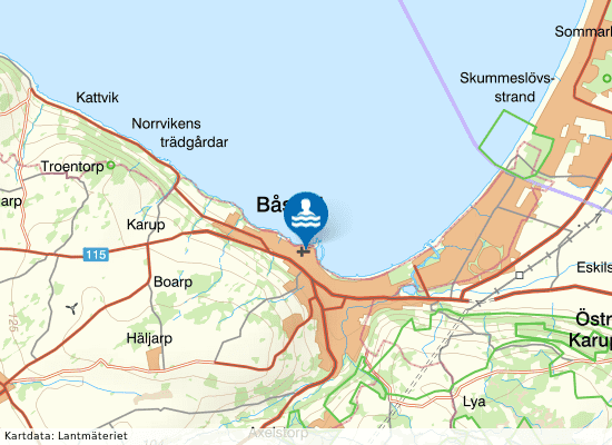 Båstad Kallbadhus på kartan