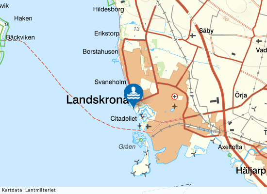 Hundbad, Nordkap på kartan