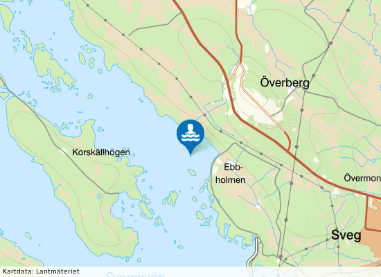 Svegssjön<BR> på kartan