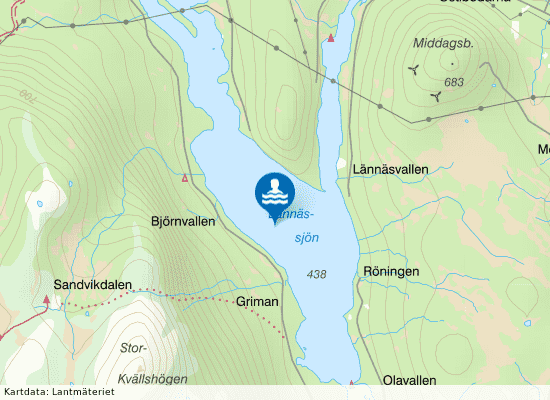 Hundstensvallen, vid Lännäsjön<BR> på kartan