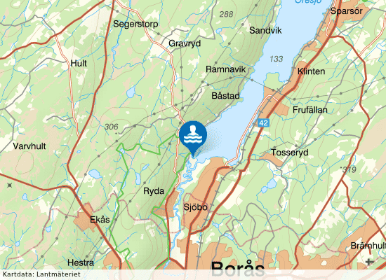 Almenäs badplats, Öresjö på kartan