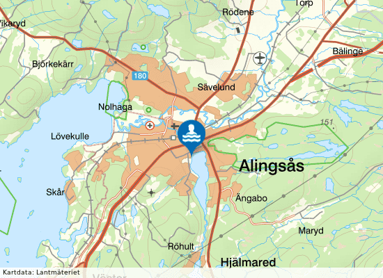 Hästabadet, Gerdsken på kartan