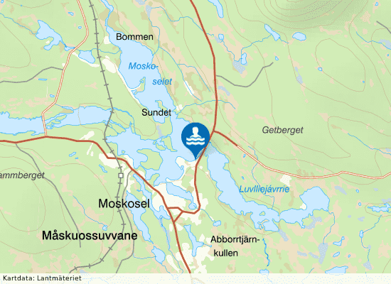 Moskosels Camping på kartan