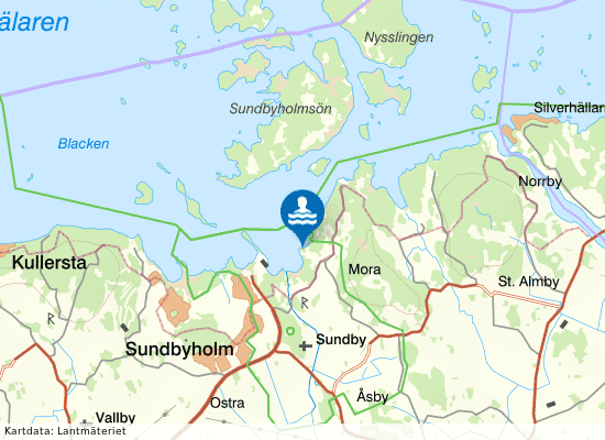 Mora badplats på kartan