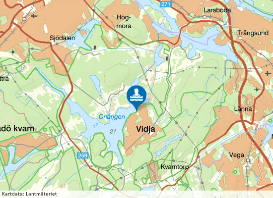 Ringsättrabadet på kartan