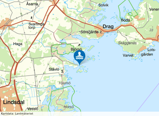 Stensö och Rafshagen hundbad på kartan