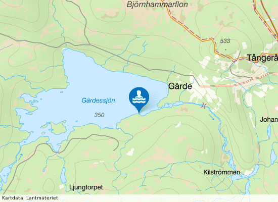 Gärdessjön på kartan