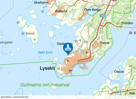 Åleviks badplats på kartan