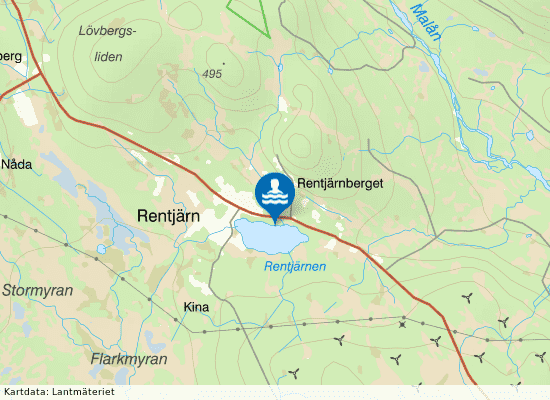 Rentjärn på kartan